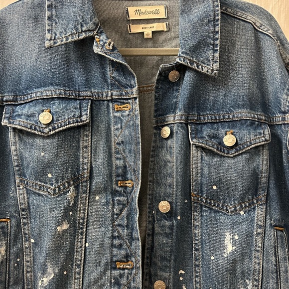 The Boxy-Crop Jean Jacket: Paint Spattered Edition - Picture 2 of 7